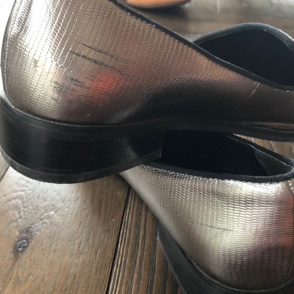 Bevivo Silver/black tasseled women’s slide loafers - Picture 7 of 8